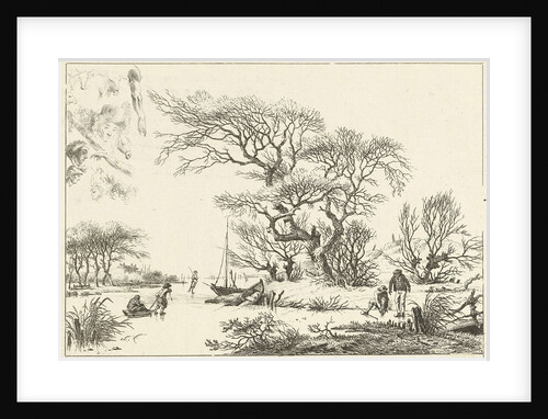 Winter Landscape with Skaters by Hermanus Fock