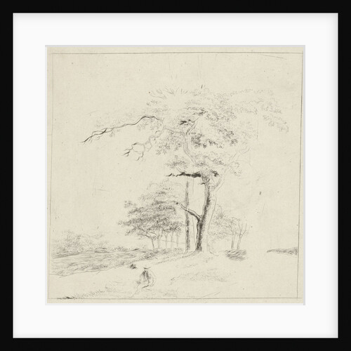 Study with man on trunk by Hermanus Fock