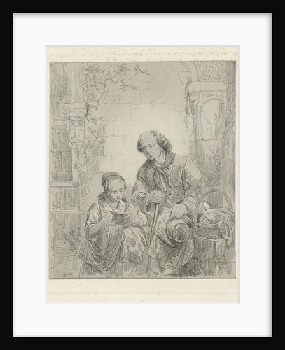 Girl reads a man from a book by George Gillis Haanen