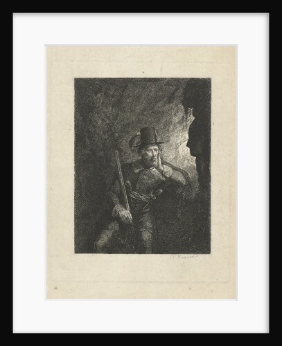 Armed robber in a cave by George Gillis Haanen