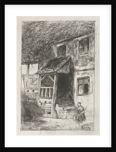 Facade of a house with a covered entrance by Jan Diederikus Kruseman