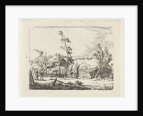Farm with haystack by Cornelis de Kruyff