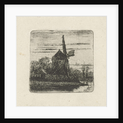 mill on a river by Jan van Lokhorst