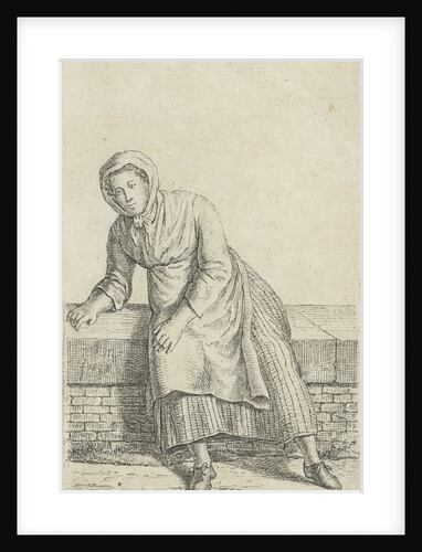 Woman sitting on a wall by Anthonie Willem Hendrik Nolthenius de Man