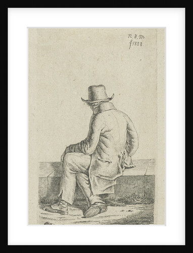 Seated man on wall by Anthonie Willem Hendrik Nolthenius de Man