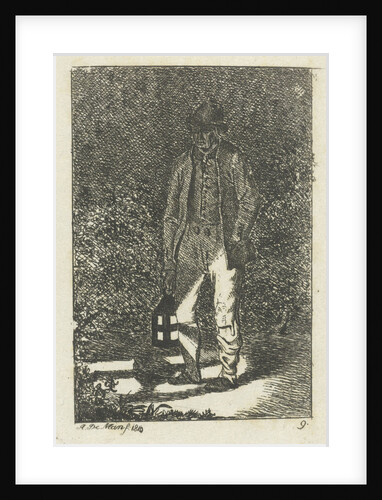 Man with a lantern by Anthonie Willem Hendrik Nolthenius de Man