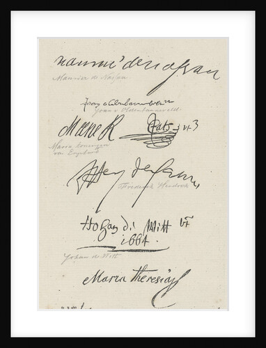 Several facsimiles of signatures by Anthonie Willem Hendrik Nolthenius de Man