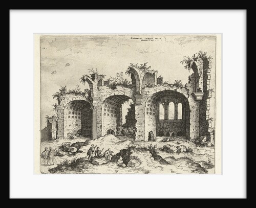 View of the ruins of the Basilica of Constantine by Hieronymus Cock