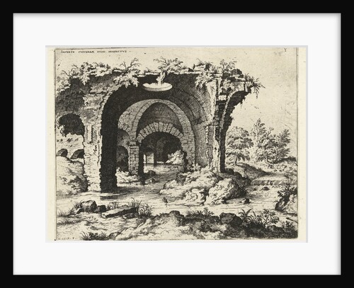 View of ruins in Rome, Italy by Hieronymus Cock