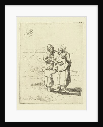 Study Sheet with family with two children by Marie Lambertine Coclers