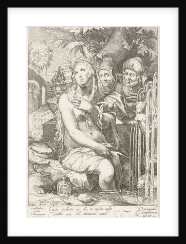 Susanna bathes and is threatened by two elders by Jan Saenredam