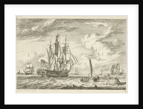 US and other three-masted ships by Gerrit Groenewegen