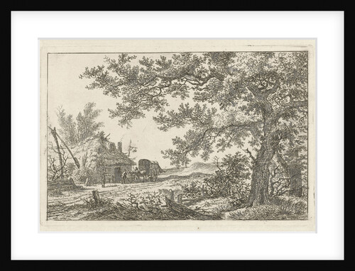 Wagon at ranch by Hermanus Fock