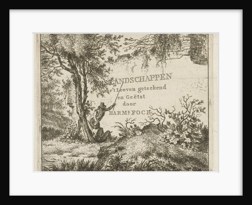 Two men at a wall by Hermanus Fock