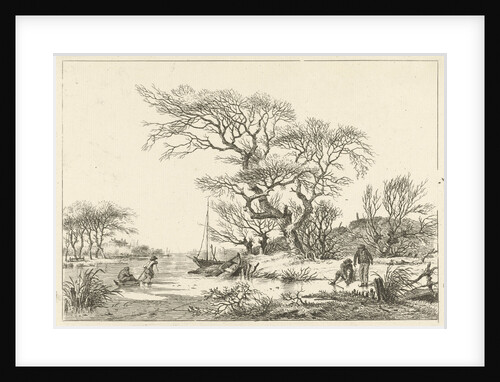 Winter Landscape with Skaters by Hermanus Fock