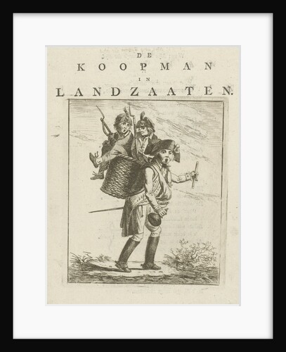 Song Sheet and cartoon soldiers by Hermanus Fock