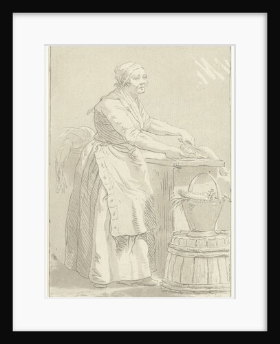 Fish cleaning woman by Hermanus Fock