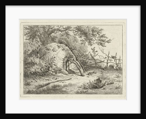 Semicircular oven at a tree by Hermanus Fock