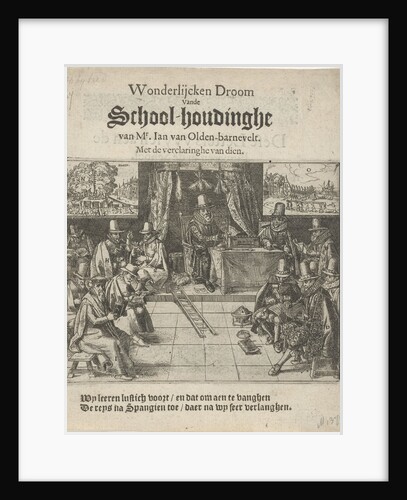 Men in a classroom by Pieter Feddes van Harlingen