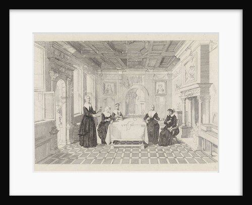 Women with flowers in a departure by David van der Kellen III