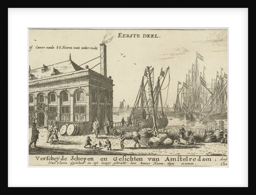 Amsterdam Harbour with the guardhouse by Clement de Jonghe