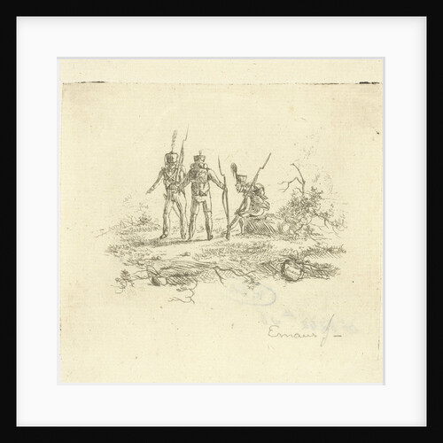 Three infantrymen by Gerardus Emaus de Micault