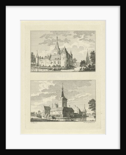 Two views of the castle in Kekerdom by Paulus van Liender