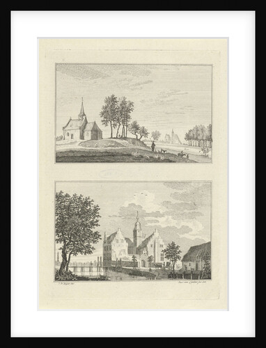 View of the chapel Willersche and the House den Ham on the Niers in Germany by Paulus van Liender