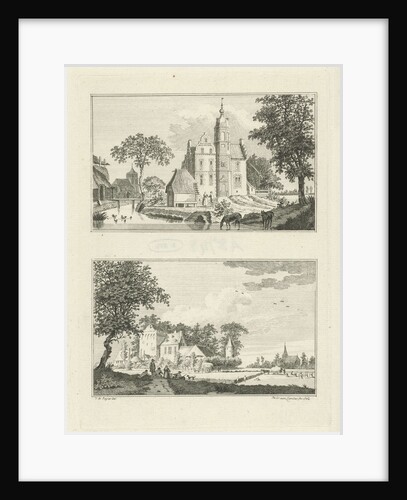 Castle Poelwijk in Oud Zevenaar and House Rijswijk in Groessen by Paulus van Liender