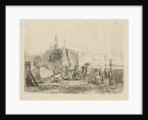 Soldiers in a coastal battery by Henri Adolphe Schaep