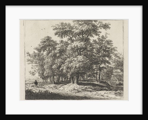 Man with dog in a forest, Anthonie Waterloo, Basan et Poignant by Pierre François Basan