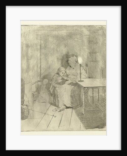 Mother teaching her son by Louis Bernard Coclers