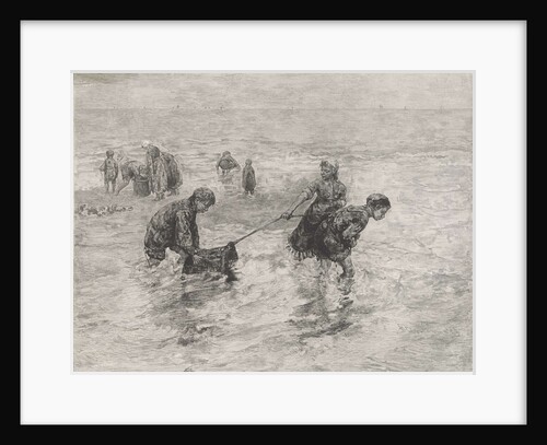 Children along the sea, Henri Wouters by Bernardus Johannes Blommers