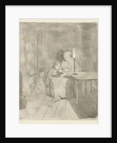 Mother teaching her son by Louis Bernard Coclers