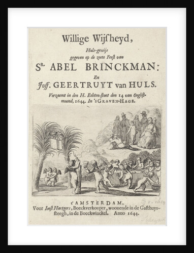 Title page for Willige Wysheijd, 1644 by Joost Hartgers