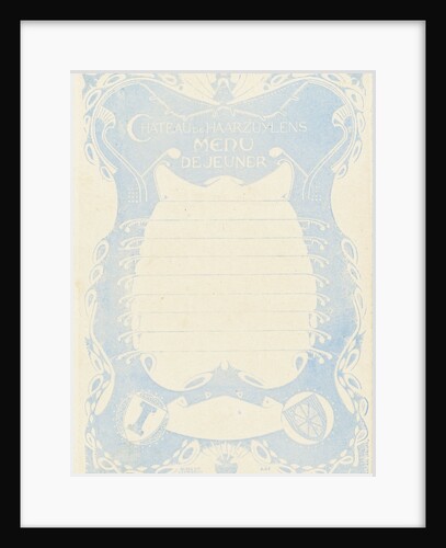 Six copies printed in different colors, signed for dejeuner on the Castle Haarzuijlens by Anonymous