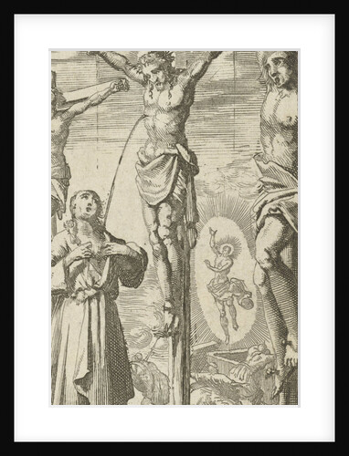 Man receives blood at Calvary of the crucified Christ by Barent Bos