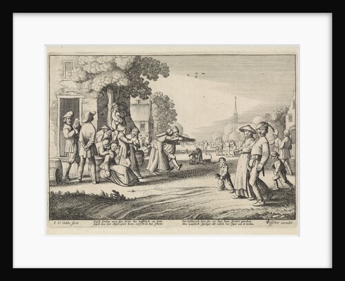 Dancing farmers during a village festival by Claes Jansz. Visscher II