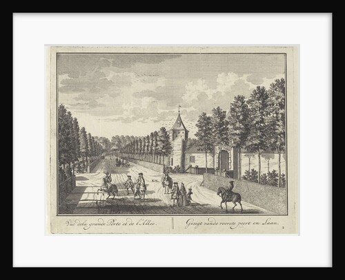 View of the great avenue and gatehouse of castle Zuilenstein in Leersum by Daniël Stopendaal
