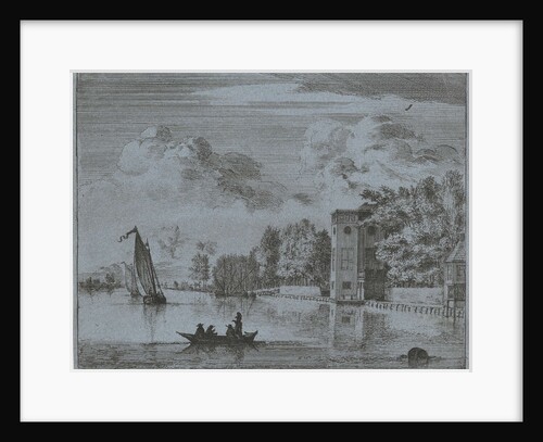 View of the homestead Sparenhout in Haarlem by Laurens Vincentsz. van der Vinne