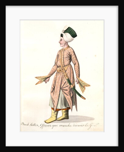 Bash satir, officier qui marche devant le G by Mahmud II