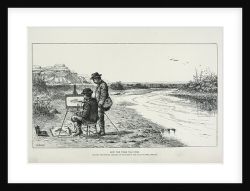 How the work was done (Painting the Montana Grayling on the banks of the Gallatin River, Montana) by J. L. Petrie