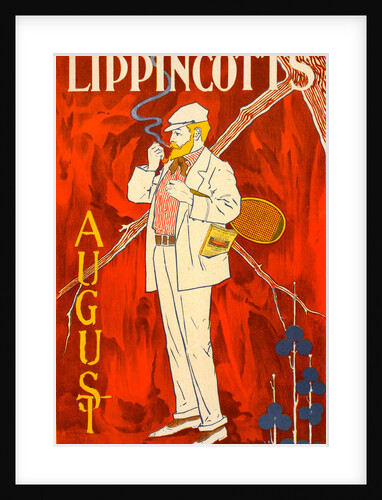 American poster for le Revue Lippincott's Magazine August by William L. Carqueville