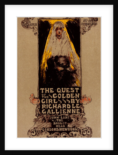 American poster for roman la Prière de la Vierge d'or by Ethel Reed