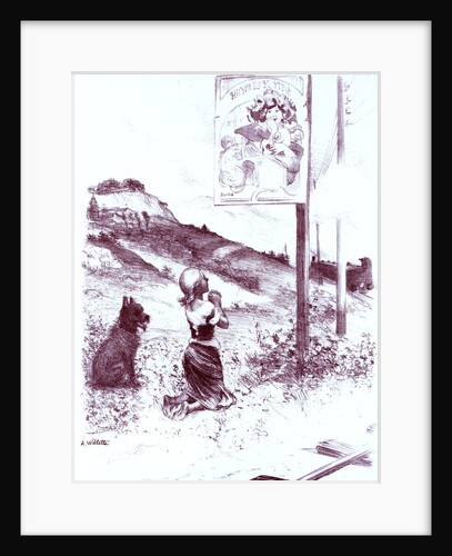 La Pieuse Erreur, The Pious Error, design for Maîtres de l'Poster by Adolphe Willette