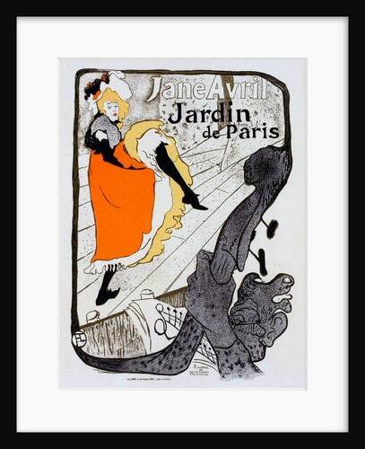 Poster for le Jardin de Paris Jane Avril by Henri de Toulouse-Lautrec