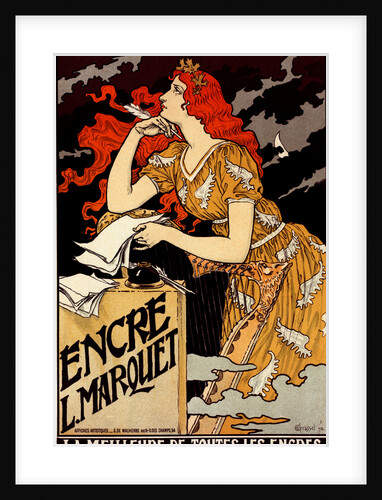 Poster for l' Encre Marquet by Eugène Grasset