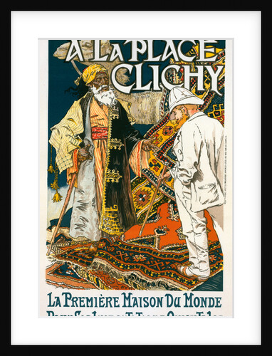 Poster for magasin de Nouveautés 'A la place Clichy' by Eugène Grasset