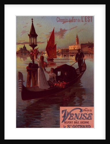 Poster for la Compagnie de l'Est: Venise. D'Alesi by F. Hugo