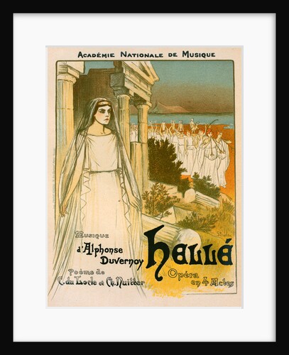 Poster for l'opéra Hellé, représenté au Théâtre national de l'Opéra by Théophile Alexandre Steinlen
